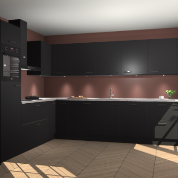 Zwarte keuken Debar 77725