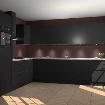 Zwarte greeploze keuken Debar 77726