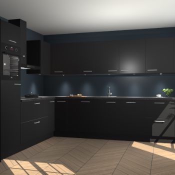 Zwarte keuken Debar 77727