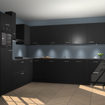 Zwarte keuken Debar 77728