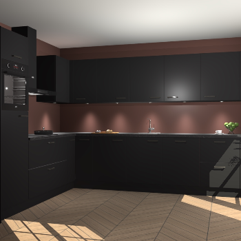 Zwarte keuken Debar 77731