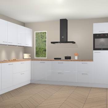 Sneeuwwitte hoogglans keuken Harare 75869