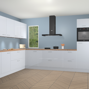 Sneeuwwitte hoogglans keuken Harare 75870