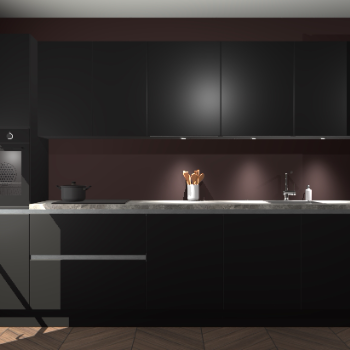 Zwarte greeploze keuken Wels 63896