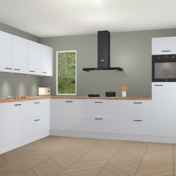 Sneeuwwitte hoogglans keuken Harare 75872