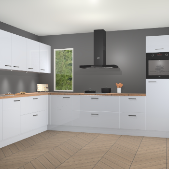 Sneeuwwitte hoogglans keuken Harare 75873