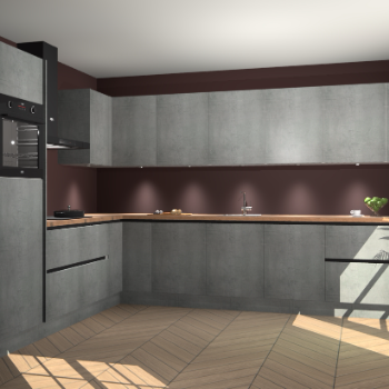 Beton Parelgrijs greeploze keuken Debar 78192