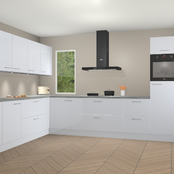 Sneeuwwitte hoogglans keuken Harare 75987