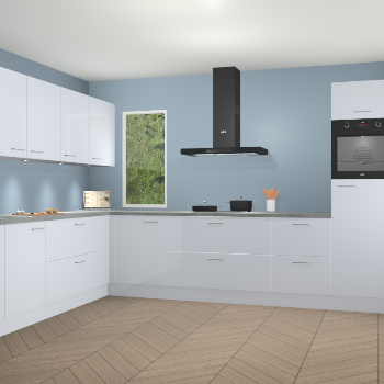 Sneeuwwitte hoogglans keuken Harare 75988