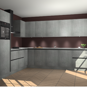 Beton Parelgrijs greeploze keuken Debar 78212