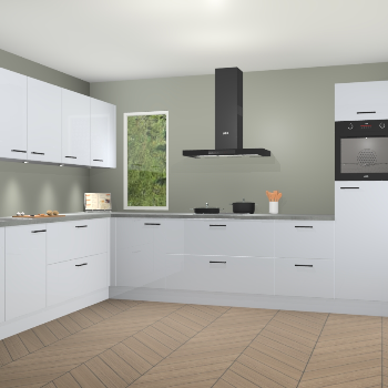 Sneeuwwitte hoogglans keuken Harare 75990