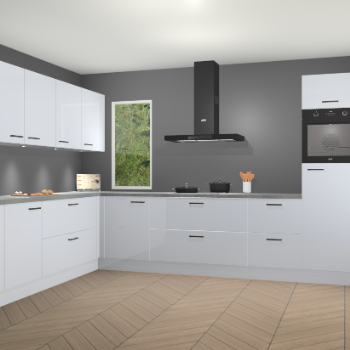 Sneeuwwitte hoogglans keuken Harare 75991