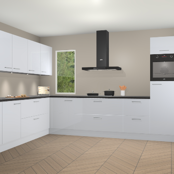 Sneeuwwitte hoogglans keuken Harare 75993