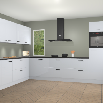 Sneeuwwitte hoogglans keuken Harare 75996