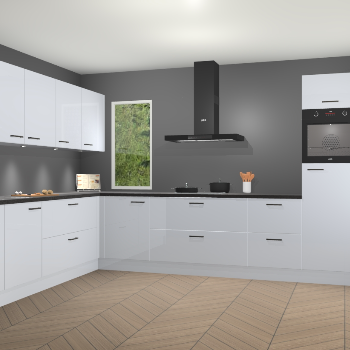 Sneeuwwitte hoogglans keuken Harare 75997