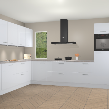 Sneeuwwitte hoogglans keuken Harare 76005