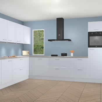 Sneeuwwitte hoogglans keuken Harare 76006