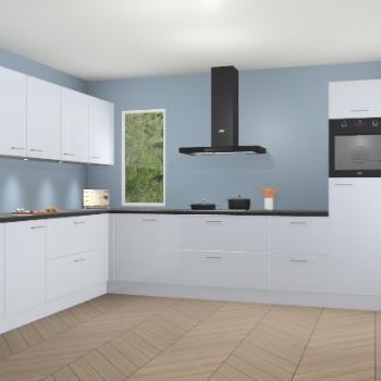 Sneeuwwitte hoogglans keuken Harare 76012