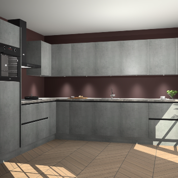 Beton Parelgrijs greeploze keuken Debar 78224