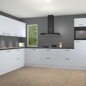 Sneeuwwitte hoogglans keuken Harare 76015