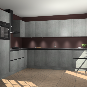 Beton Parelgrijs greeploze keuken Debar 78236