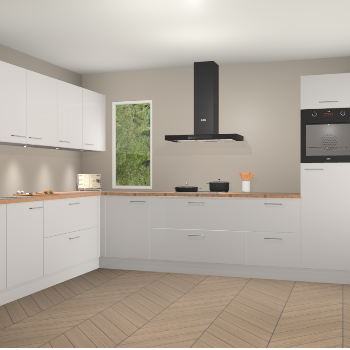 Zijdegrijze hoogglans keuken Harare 75594