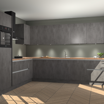 Beton Antraciet greeploze keuken Debar 78361