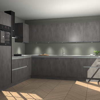 Beton Antraciet greeploze keuken Debar 78388