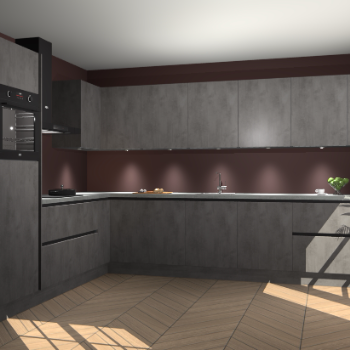 Beton Antraciet greeploze keuken Debar 78391