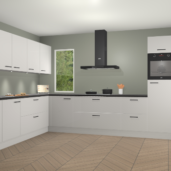 Zijdegrijze hoogglans keuken Harare 76036