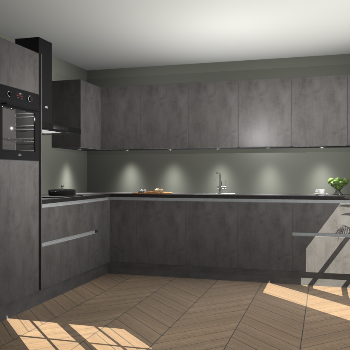Beton Antraciet greeploze keuken Debar 78395