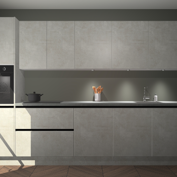 Beton opaal greeploze keuken Wels 63193