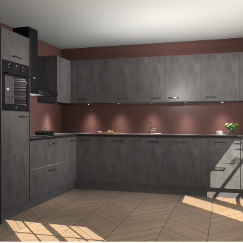 Beton Antraciet keuken Debar 78397