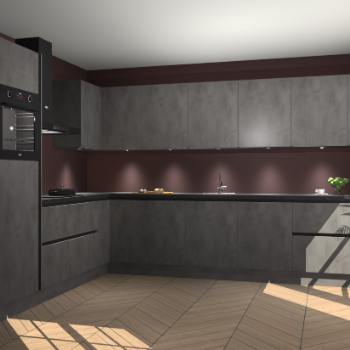 Beton Antraciet greeploze keuken Debar 78398