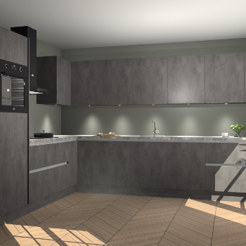 Beton Antraciet greeploze keuken Debar 78401