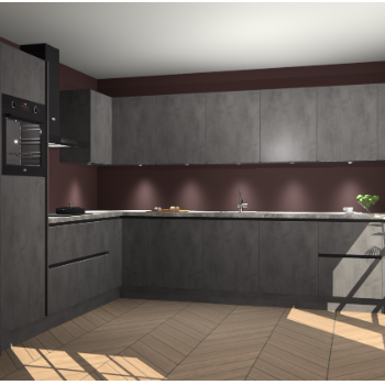 Beton Antraciet greeploze keuken Debar 78404