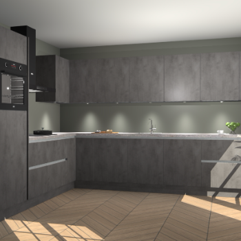 Beton Antraciet greeploze keuken Debar 78407