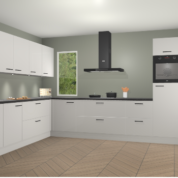 Zijdegrijze hoogglans keuken Harare 76055