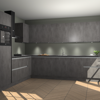 Beton Antraciet greeploze keuken Debar 78413