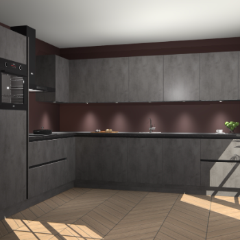 Beton Antraciet greeploze keuken Debar 78420