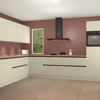 Magnolia hoogglans greeploze keuken Harare 75880