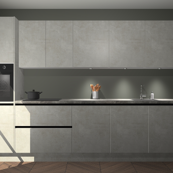 Beton opaal greeploze keuken Wels 63203