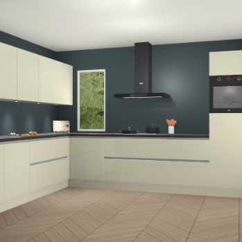 Magnolia hoogglans greeploze keuken Harare 76149