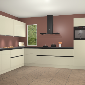 Magnolia hoogglans greeploze keuken Harare 76152