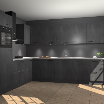 Beton Zwarte keuken Debar 78615