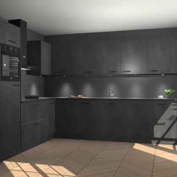 Beton Zwarte keuken Debar 78621