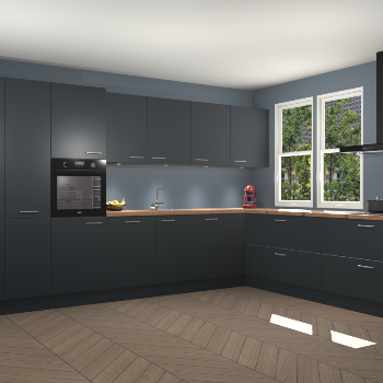 Onyxgrijze keuken Opole 57586