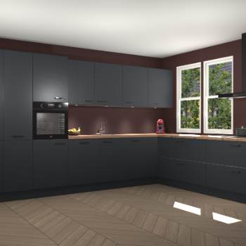 Onyxgrijze keuken Opole 57589