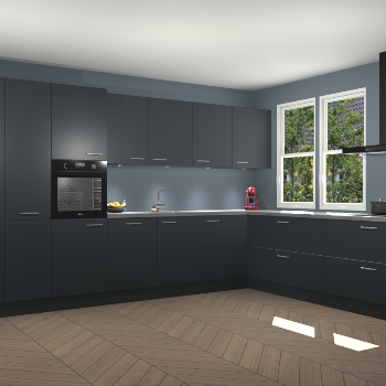 Onyxgrijze keuken Opole 57638