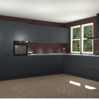 Onyxgrijze keuken Opole 57658